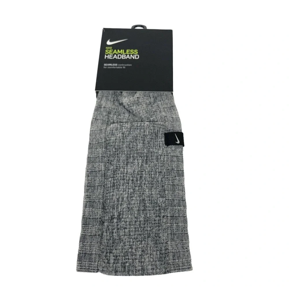 NEW Nike Seamless Headband Sweatband Adult Unisex Mens Womens Charcoal Grey - Picture 2 of 8